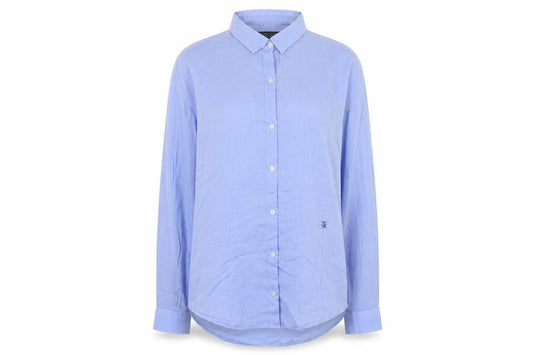 The Kooples Women’s Blue UK 12 Cotton Slim Button-Up Shirt