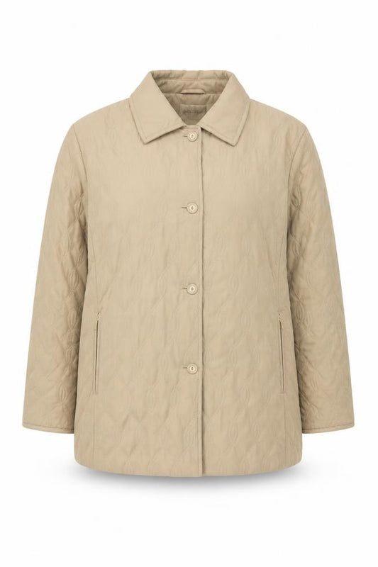 Eastex Women’s Beige UK 18 Quilted Padded Mid-Length Coat