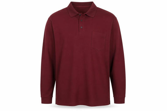 Croft & Barrow Men’s Red XL Long Sleeve Cotton Pocket Polo Shirt