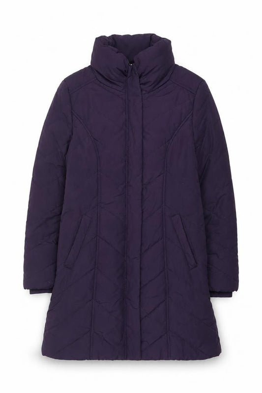 Roman Women’s Purple Size 12 Long Quilted Puffer Coat