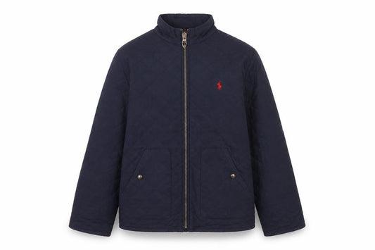 Polo Ralph Lauren Boys Blue L 14-16 Quilted Padded Zip Jacket