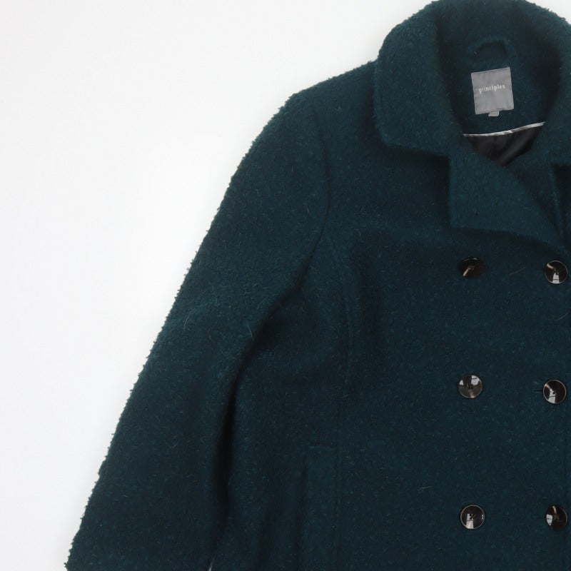 Principles Women’s Green Size 22 Double-Breasted Pea Coat