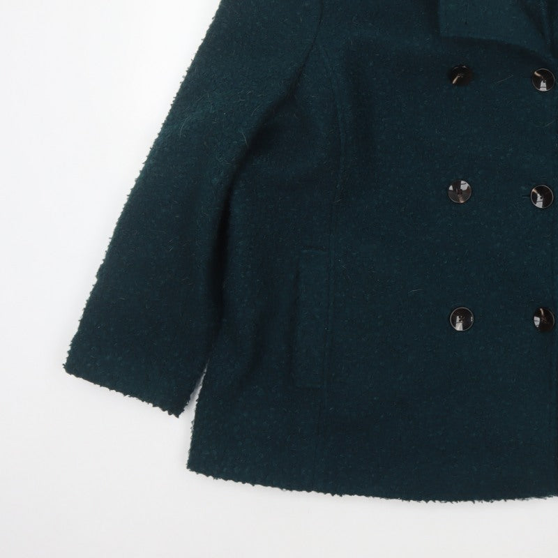 Principles Women’s Green Size 22 Double-Breasted Pea Coat