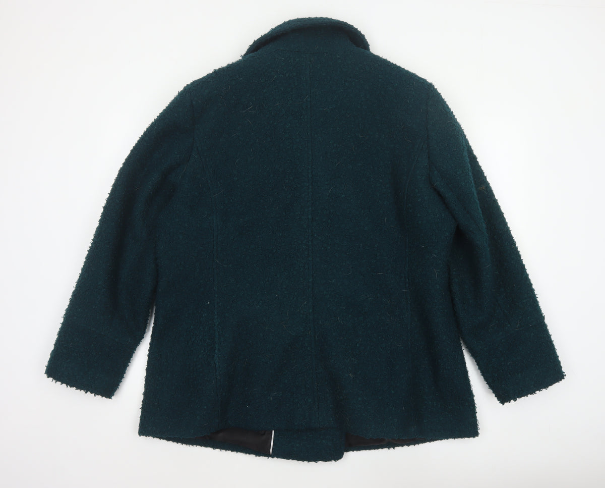 Principles Women’s Green Size 22 Double-Breasted Pea Coat