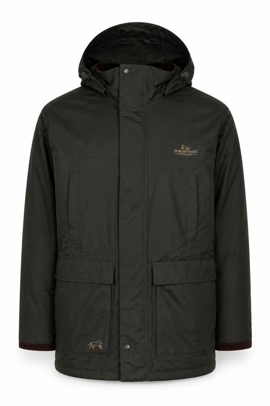 Horseware Ireland Men Black M Hooded Parka Outdoor Riding Jacket