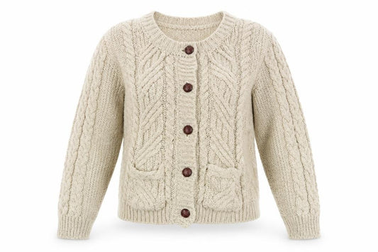 M&S Women Beige UK 14 Cable Knit Mohair Wool Blend Cardigan