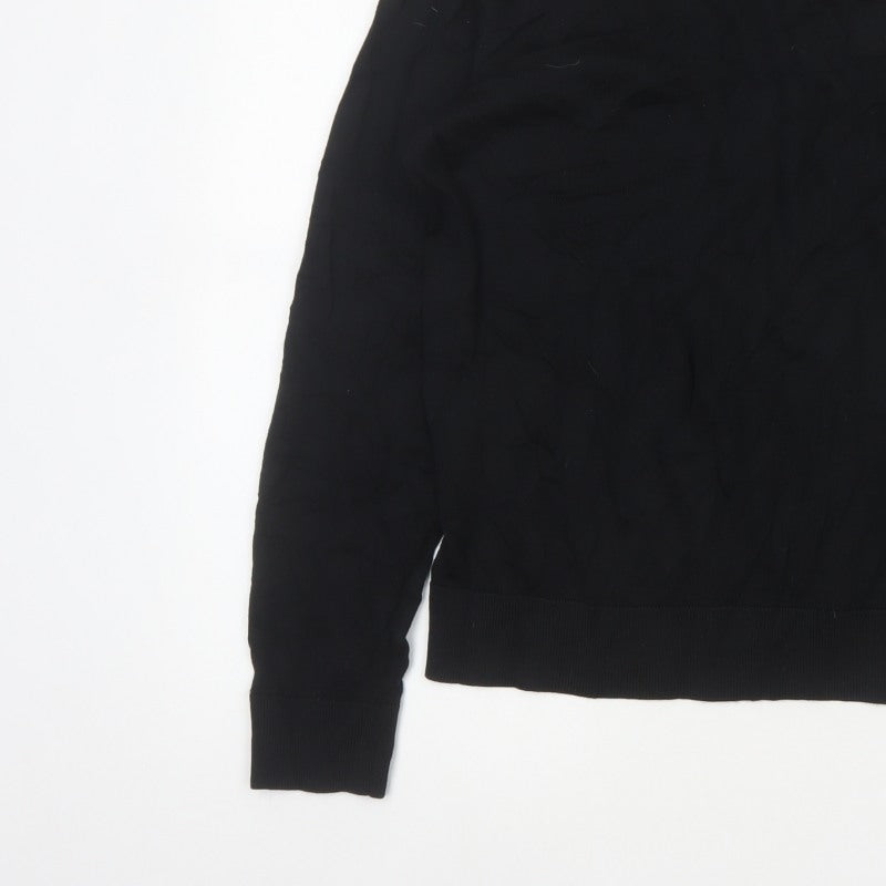 Gap Men’s Black Merino Wool V-Neck Pullover Jumper M