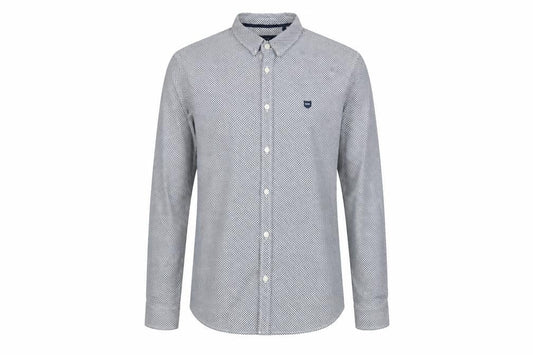 Diesel Men's Black White Geometric Print Button-Up Shirt M