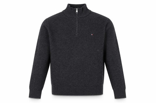 Tommy Hilfiger Men’s Grey M Luxury Touch 1/2 Zip Wool Knit Jumper
