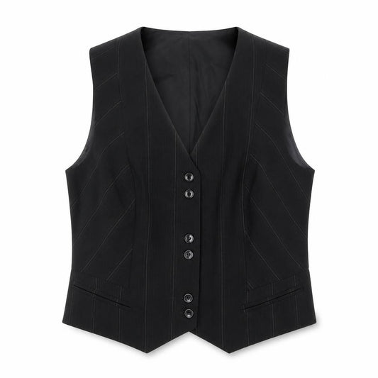 Marks and Spencer Women’s Black Pinstripe Waistcoat Size 18 Tailored