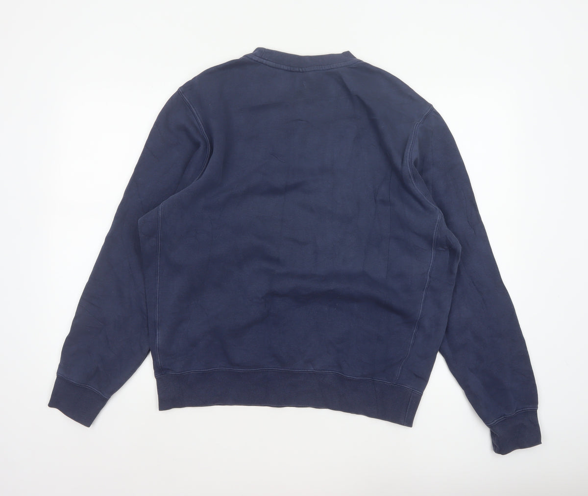Nike Men’s Blue Medium Crew Neck Pullover Fleece Sweatshirt Logo