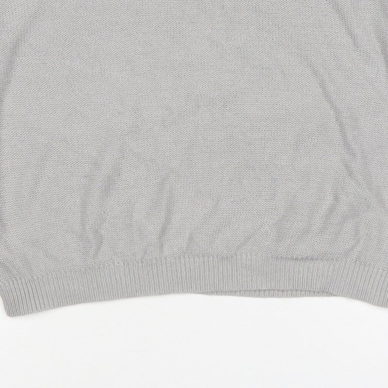 Brave Soul Women Grey M Crew Neck Knit Pullover Jumper