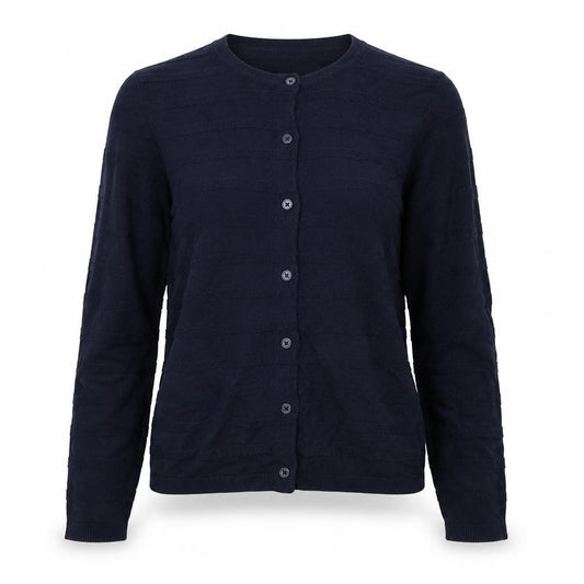 John Lewis Women’s Blue Size 10 Pure Cotton Textured Knit Cardigan