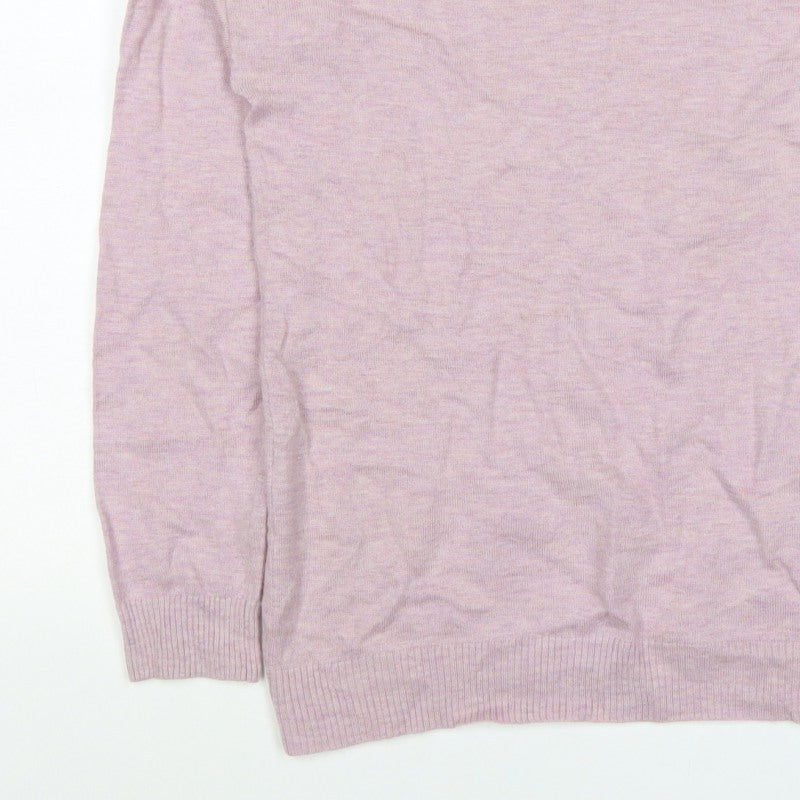 Fat Face Women’s Pink Linen Crew Neck Pullover Jumper UK 12