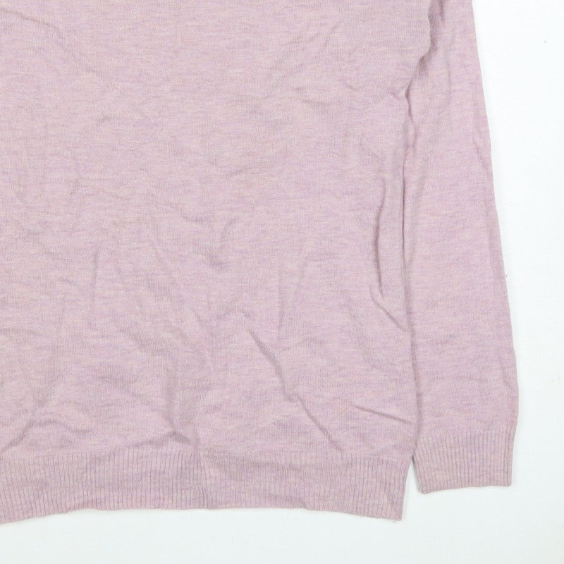Fat Face Women’s Pink Linen Crew Neck Pullover Jumper UK 12