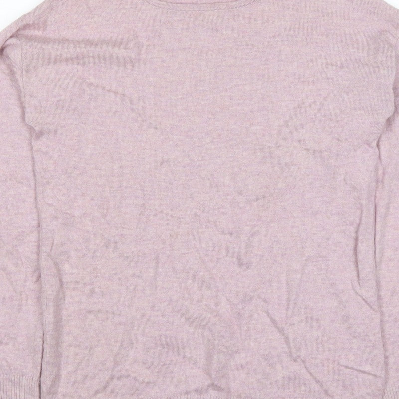 Fat Face Women’s Pink Linen Crew Neck Pullover Jumper UK 12