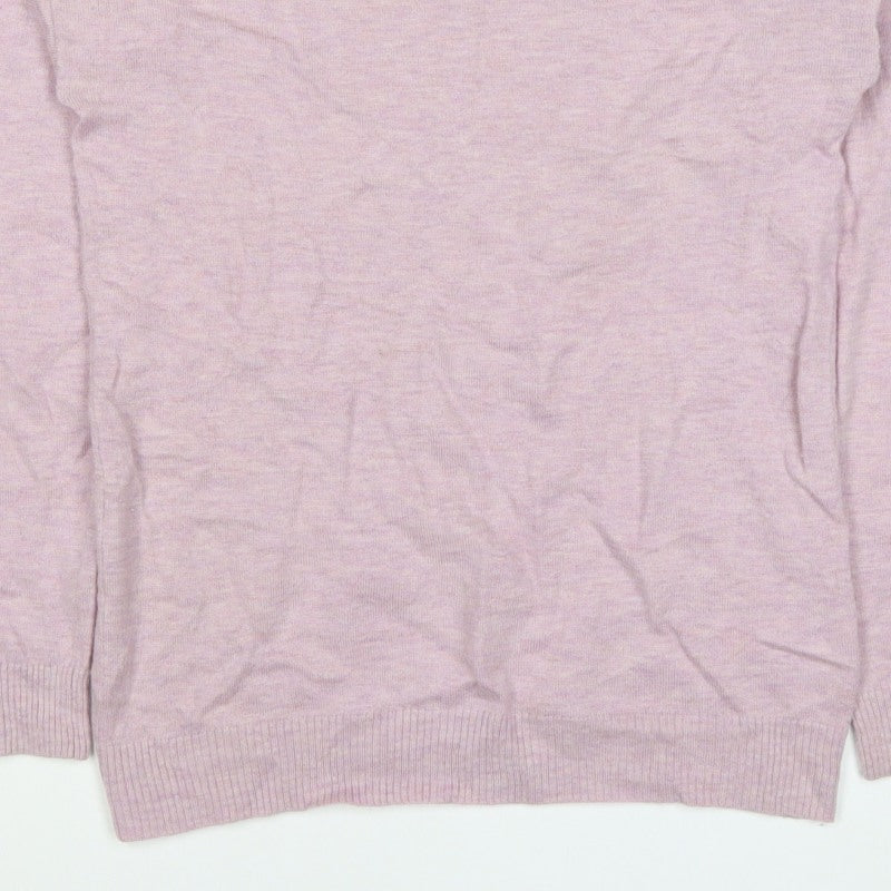 Fat Face Women’s Pink Linen Crew Neck Pullover Jumper UK 12