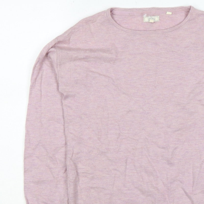 Fat Face Women’s Pink Linen Crew Neck Pullover Jumper UK 12