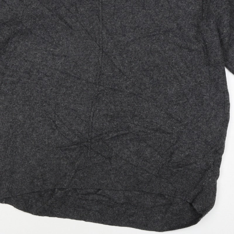 Jigsaw Women’s Grey L Wool Cashmere Blend 3/4 Sleeve Jumper