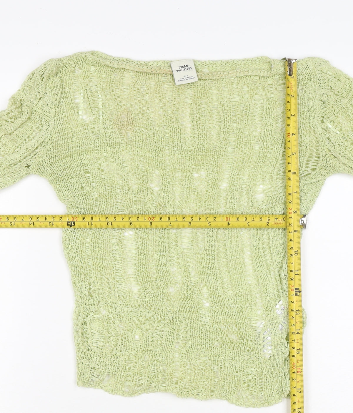 Urban Outfitters Women Green S Open Knit Sheer Pullover Jumper