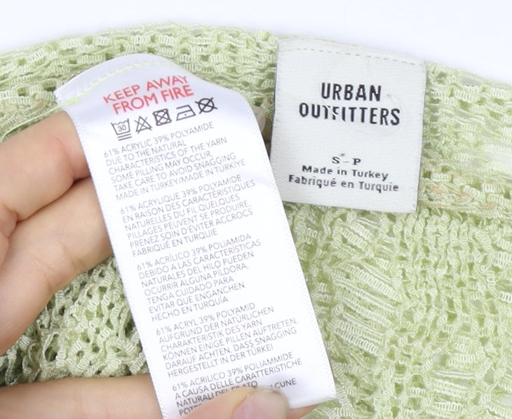 Urban Outfitters Women Green S Open Knit Sheer Pullover Jumper