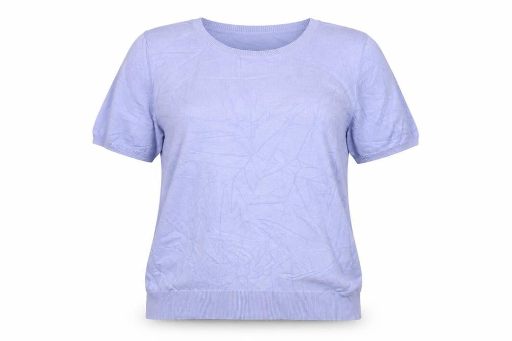 Marks and Spencer Women Blue UK 18 Basic Knit Short Sleeve Top