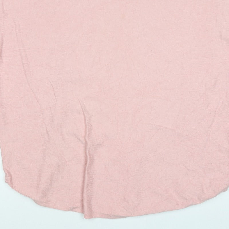 Orssina Women's Pink One Size Oversized Dolman Knit Pullover Jumper