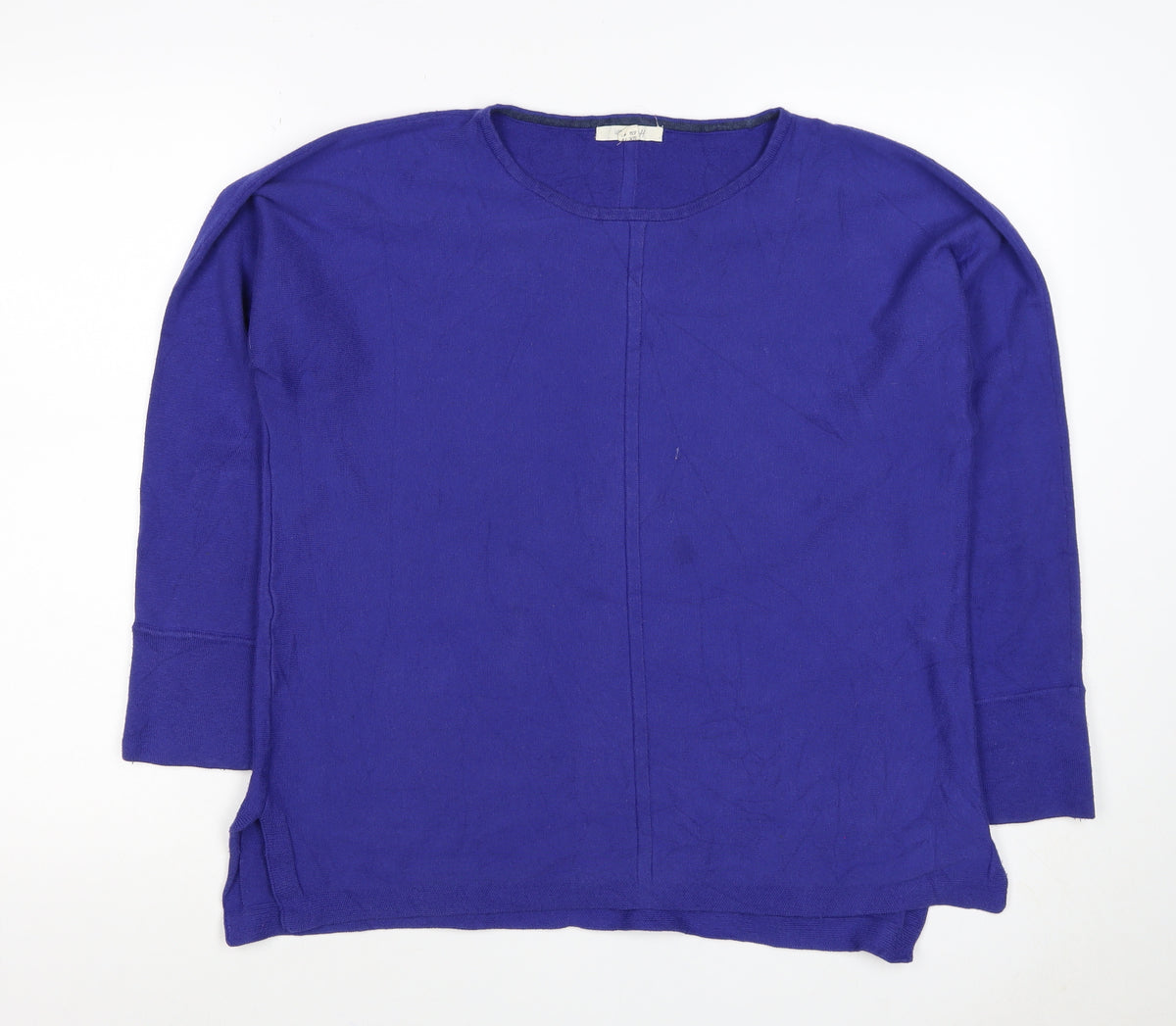 Women's Purple UK 18 Fine Knit Round Neck Long Sleeve Pullover Jumper