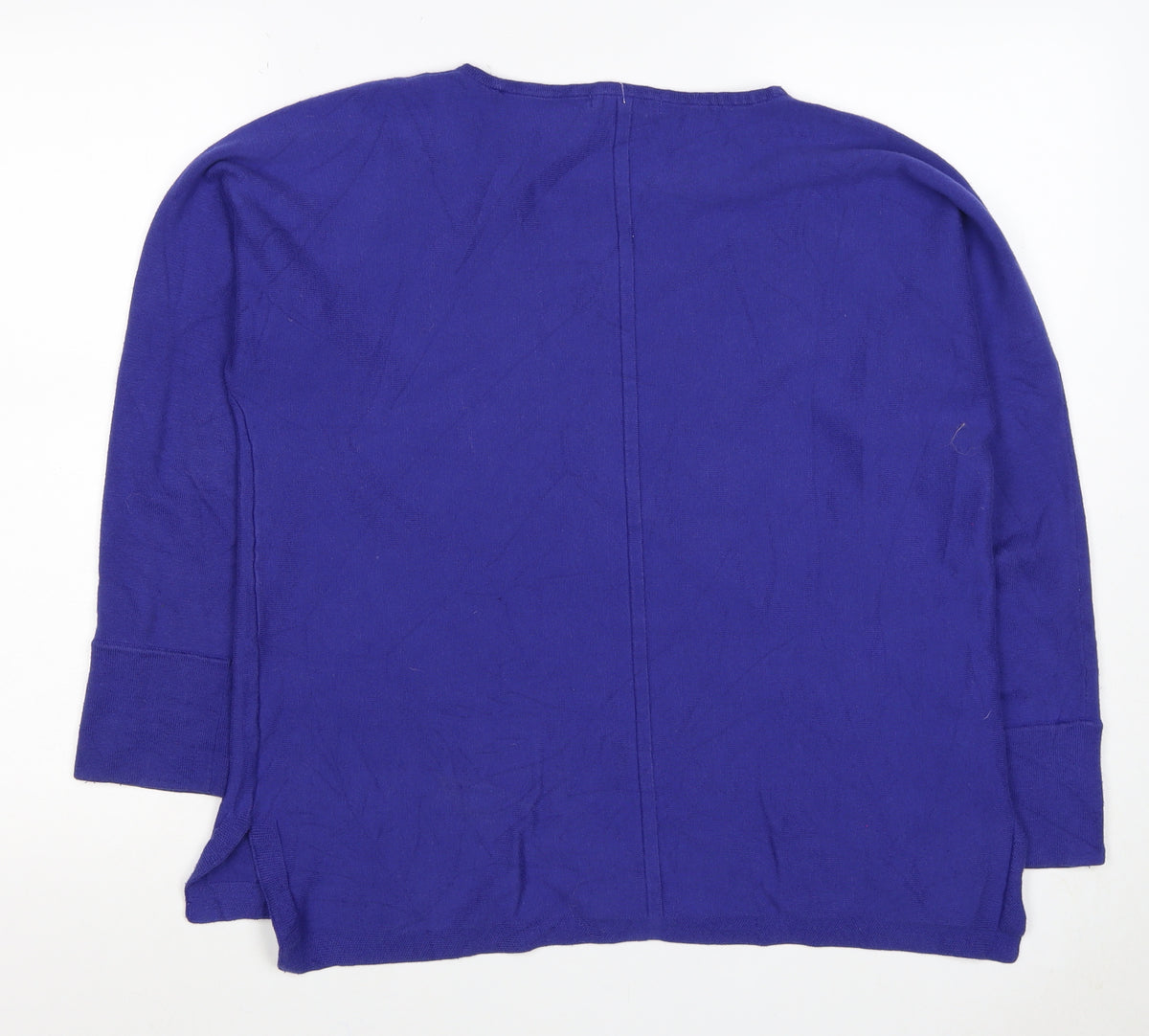 Women's Purple UK 18 Fine Knit Round Neck Long Sleeve Pullover Jumper