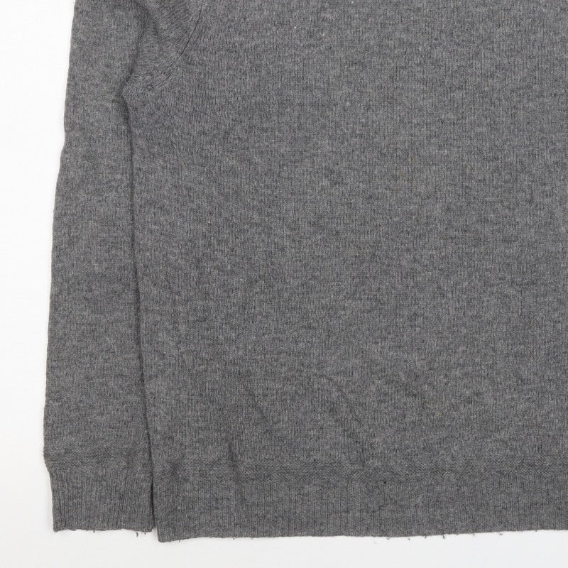 Racing Green Men’s Grey M Crew Neck Knit Pullover Jumper Classic