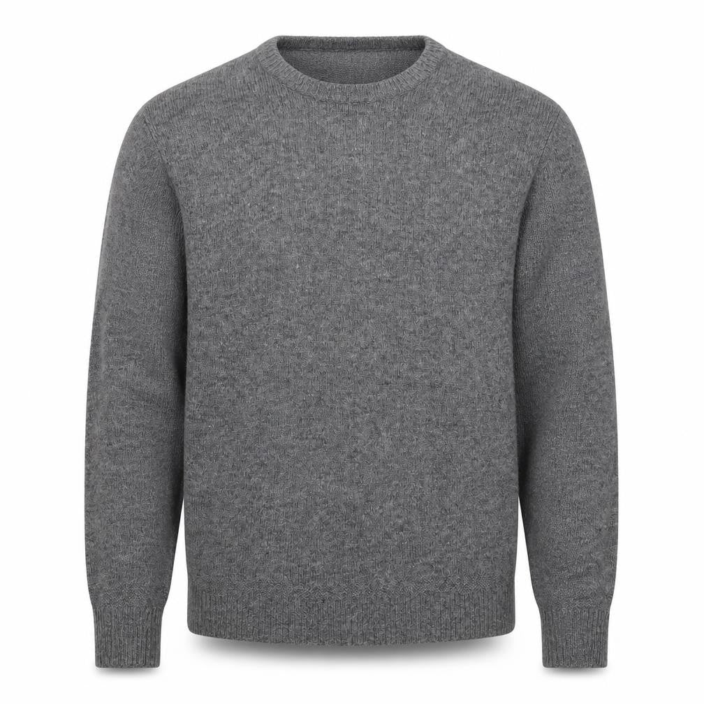Racing Green Men’s Grey M Crew Neck Knit Pullover Jumper Classic