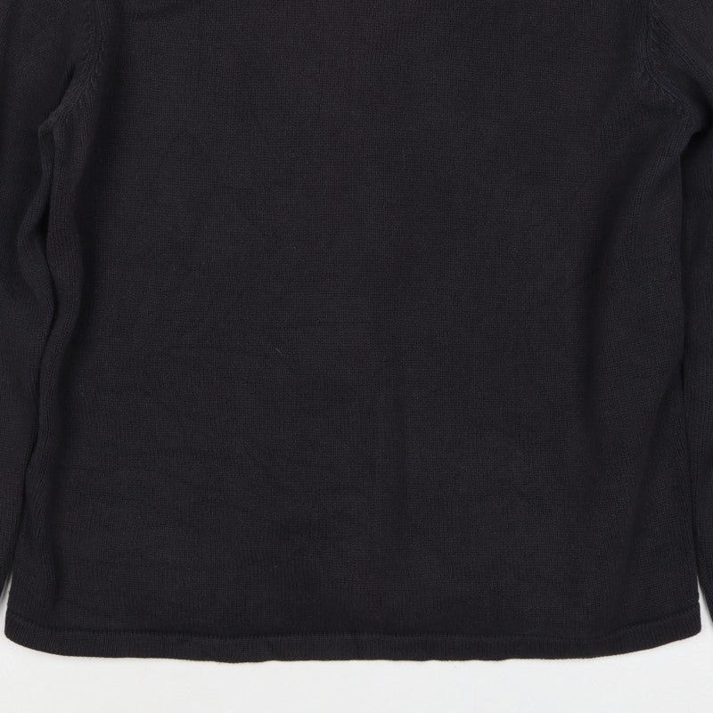 Ciro Citterio Men’s Black M V-Neck Cotton Knit Pullover Jumper