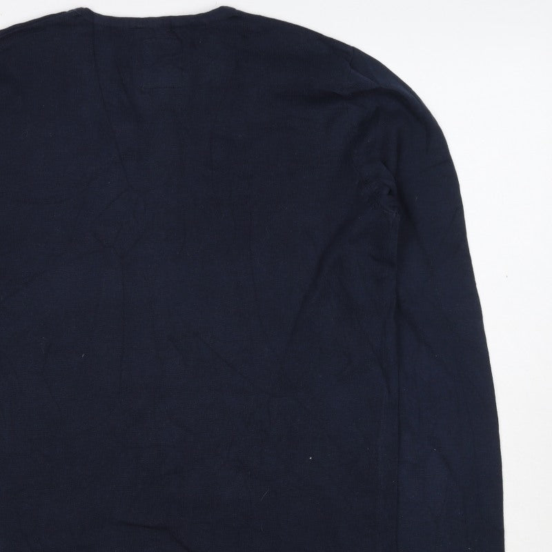 Produkt Men’s Blue S Crew Neck Cotton Knit Pullover Jumper