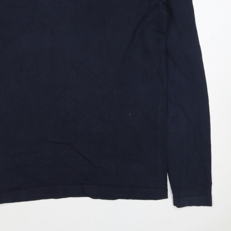 Produkt Men’s Blue S Crew Neck Cotton Knit Pullover Jumper