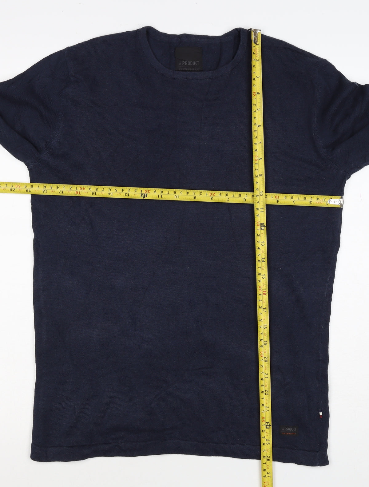 Produkt Men’s Blue S Crew Neck Cotton Knit Pullover Jumper