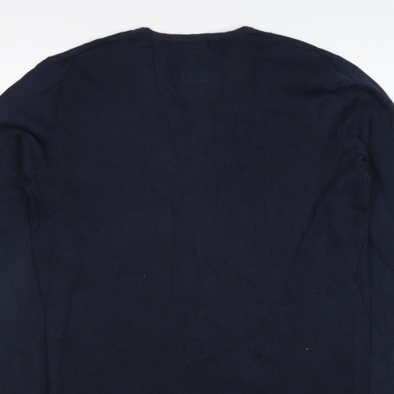 Produkt Men’s Blue S Crew Neck Cotton Knit Pullover Jumper