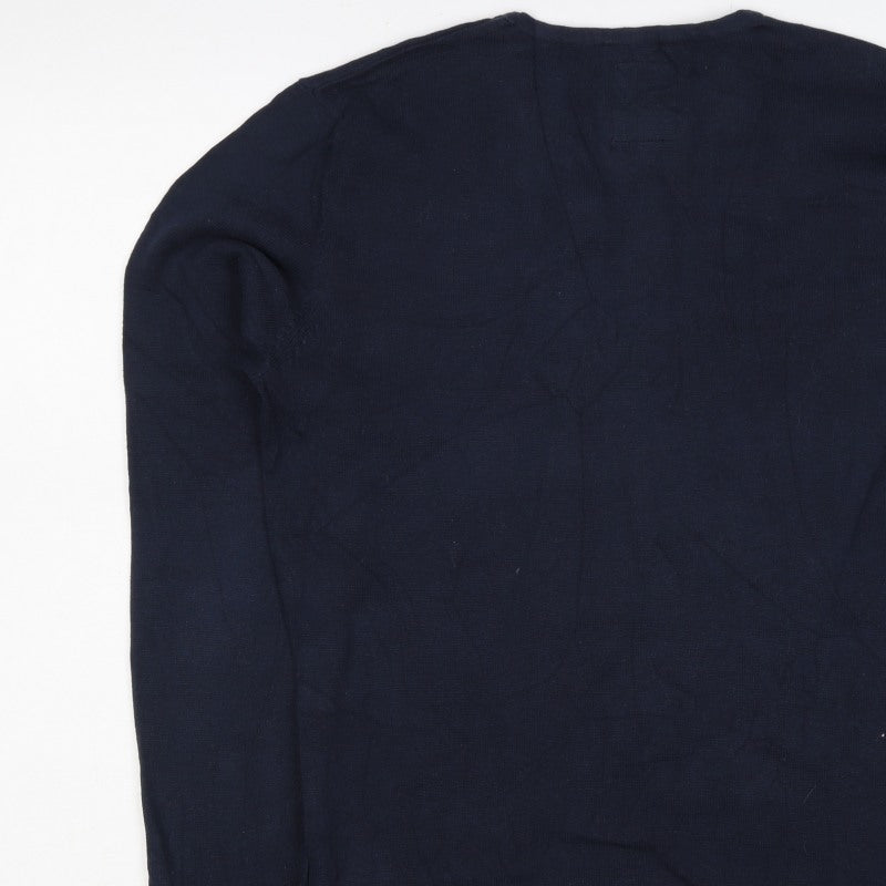 Produkt Men’s Blue S Crew Neck Cotton Knit Pullover Jumper