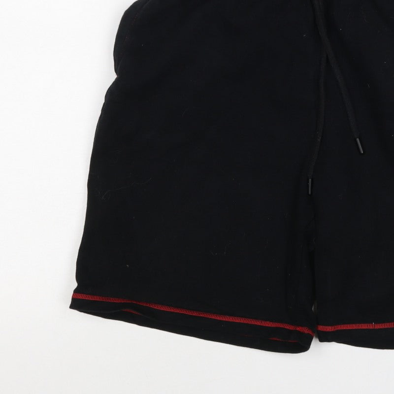 Nicce Men’s Black L Sweat Shorts Drawstring Logo Gym Training