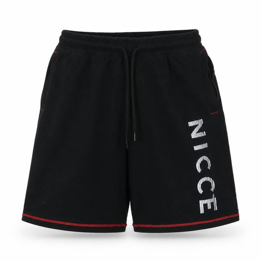 Nicce Men’s Black L Sweat Shorts Drawstring Logo Gym Training