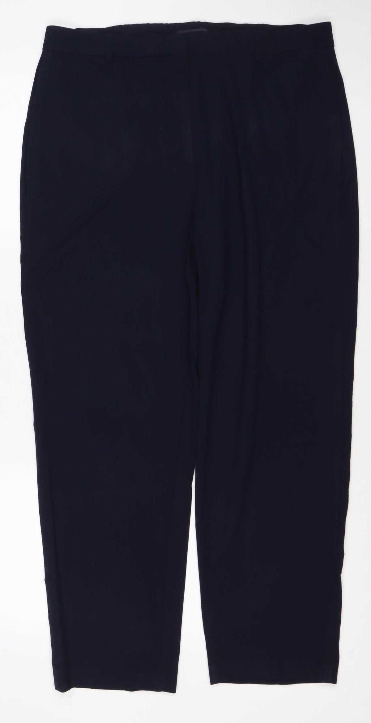 M&S Women’s Blue Size 16 Tailored Straight Leg Work Trousers