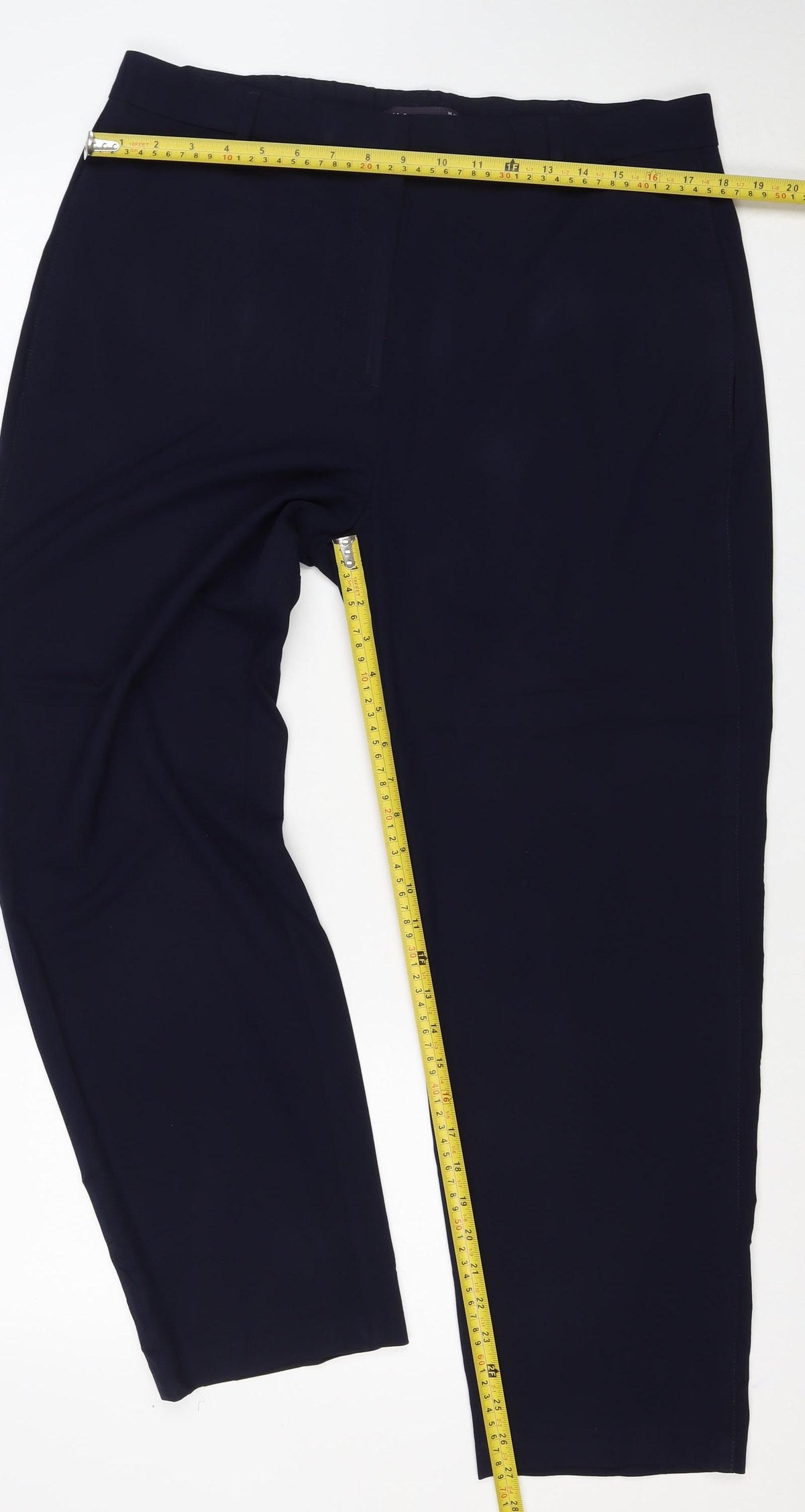 M&S Women’s Blue Size 16 Tailored Straight Leg Work Trousers