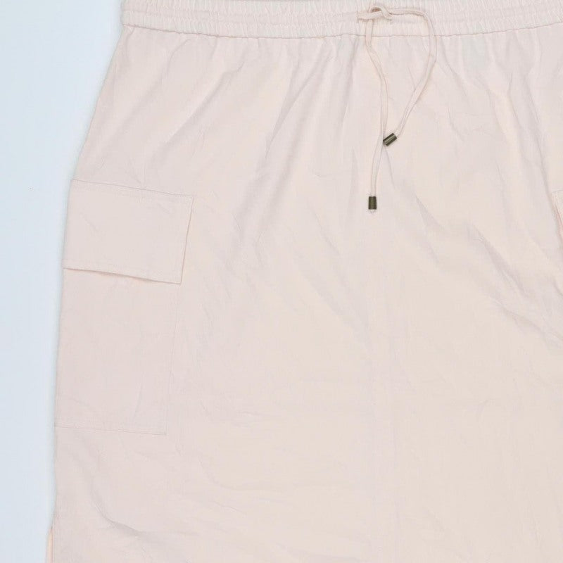 Marks and Spencer Women Pink UK 18 Cargo Midi Drawstring Skirt