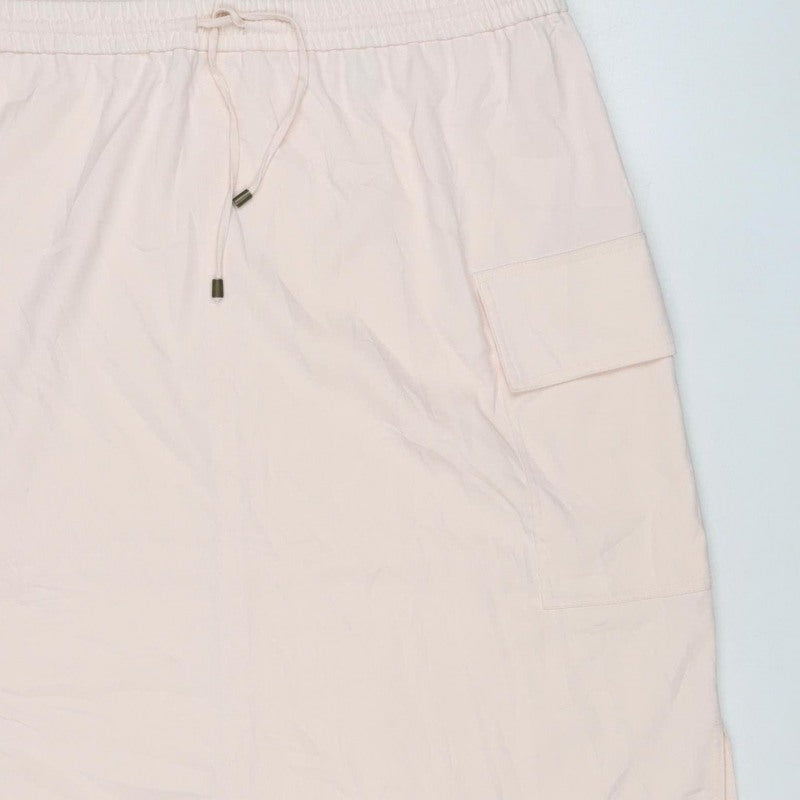 Marks and Spencer Women Pink UK 18 Cargo Midi Drawstring Skirt