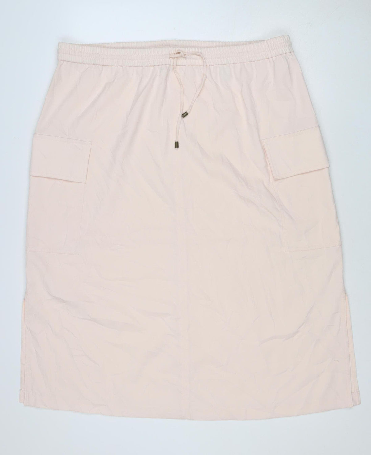 Marks and Spencer Women Pink UK 18 Cargo Midi Drawstring Skirt