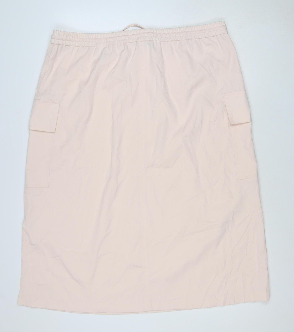 Marks and Spencer Women Pink UK 18 Cargo Midi Drawstring Skirt