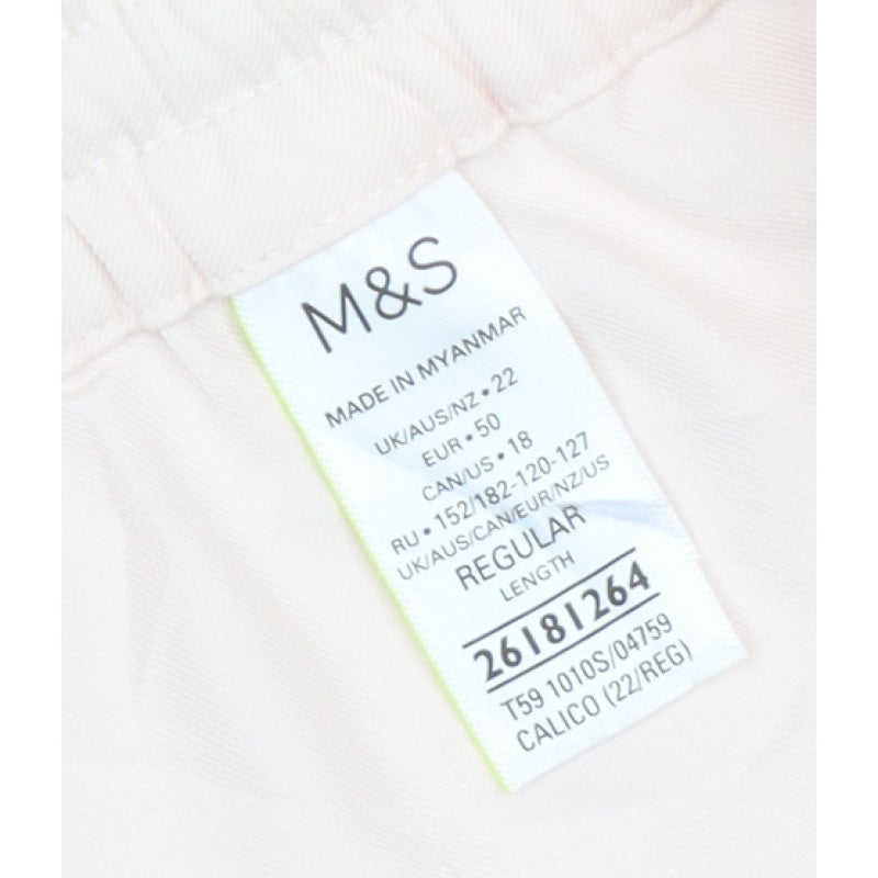 Marks and Spencer Women Pink UK 18 Cargo Midi Drawstring Skirt