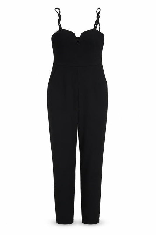 New Look Women’s Black UK 8 Wide-Leg Drawstring Trousers