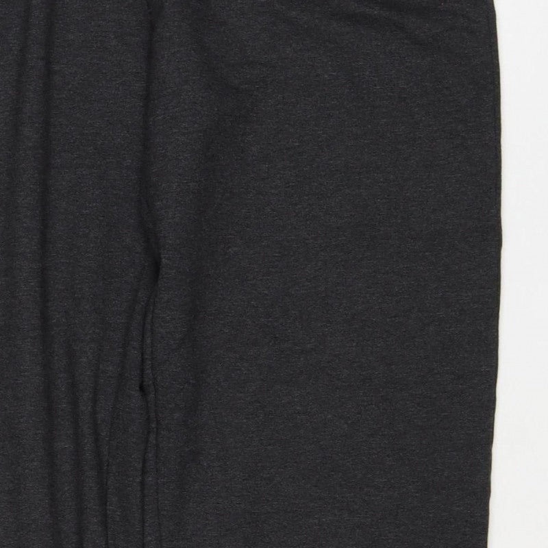 Marks & Spencer Women Black Size 12 Regular Stretch Straight Trousers