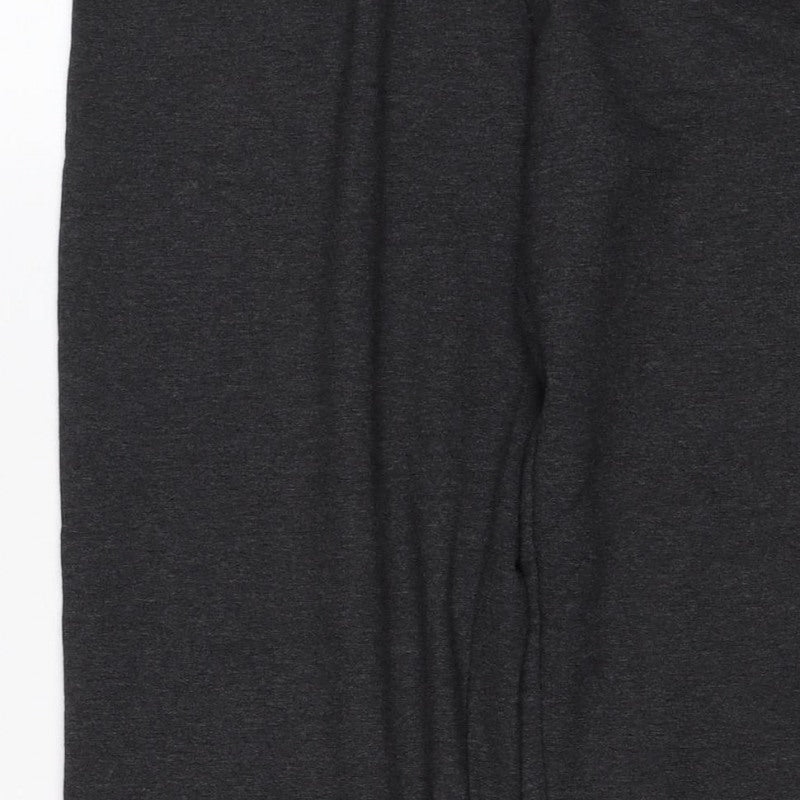 Marks & Spencer Women Black Size 12 Regular Stretch Straight Trousers