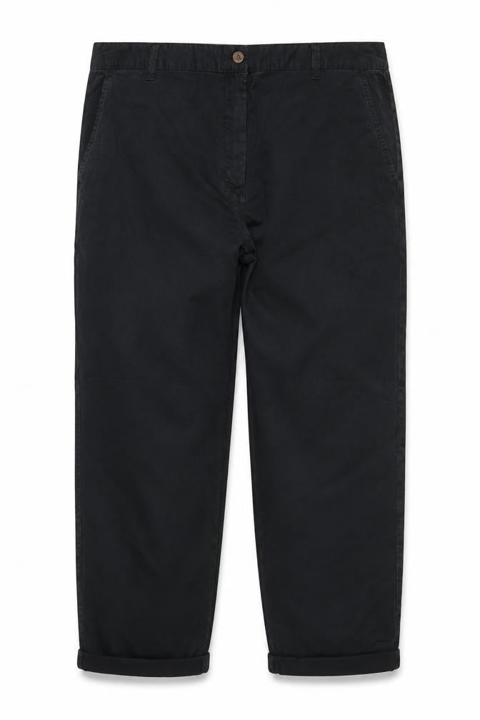 Marks & Spencer Women's Black Size 20 Regular Stretch Chino Trousers